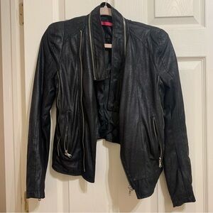 PinkyOtto Suede Moto Jacket